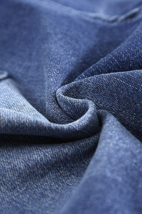 Ripped Tassel Bermuda Denim Shorts